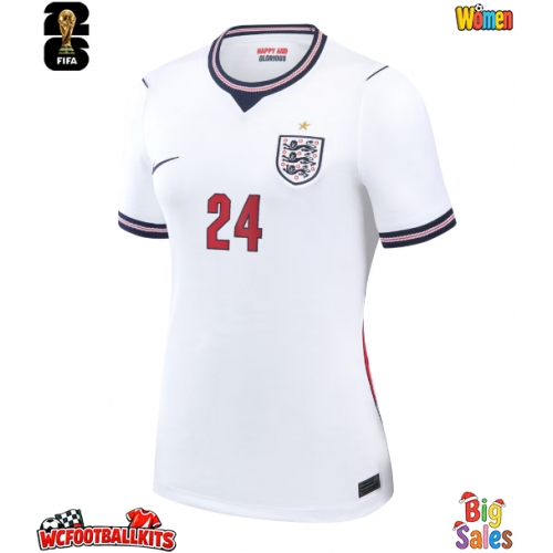 England Reece James #24 Replica Home Stadium Shirt for Women World Cup 2026 Short Sleeve